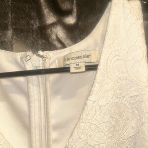 Francesca's white lace dress